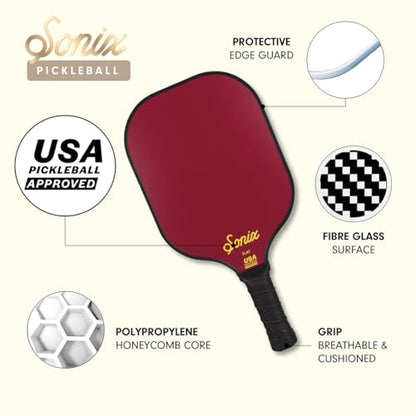 Sonix | Pickleball Paddles Set of 2 | USAPA Approved | Fiberglass Surface, Honeycomb Core | Mixed 2-Pack Paddles | Pastel Geo, Trad Geo