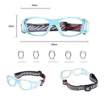 ''N/A'' Kids Sports Glasses Basketball Football Safe Training Goggles Anti Fog 7-12