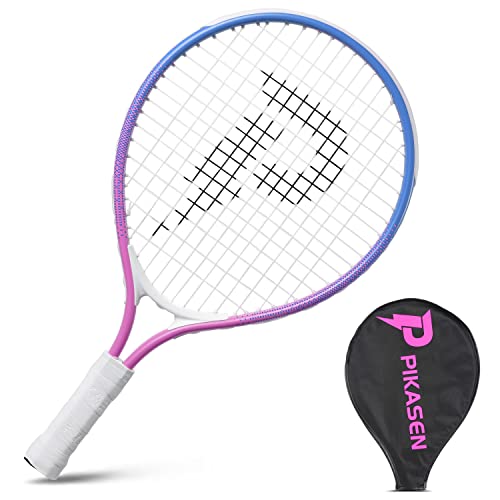 17" Kids Tennis Racket Best Starter Kit for Kids Age 4 and Under with Shoulder Strap Bag and Mini Tennis Racket Toddler Tennis Raquet - color: 17 inch Pink