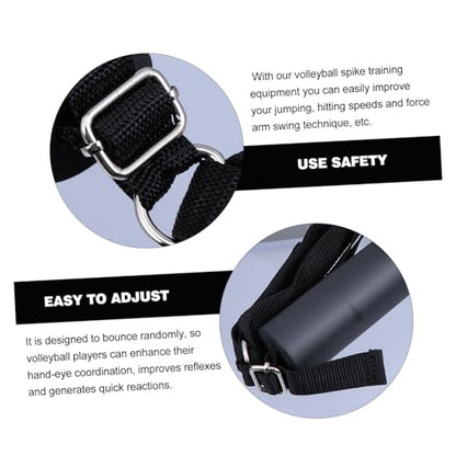 Adjustable Elastic Cord Volleyball Spike Trainer for Hitting Technique Practice Training Equipment for Volleyball and Basketball Hoop Use Height Jumping Aid for Skill Improvement