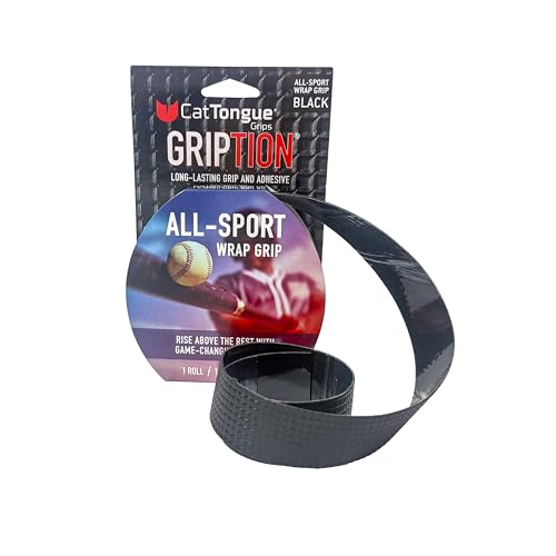 CATTONGUE GRIPS Sports Grip Tape Wrap - Wide Super Grippy Wrap - Anti-Slip Tape for Golf Clubs, Pull Up Bars, Baseball Bats, Lacrosse Sticks, Hockey Sticks, Pickleball Paddles & More