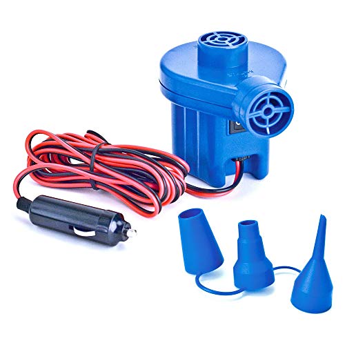 SOLSTICE High-Performance Electric Inflatable Pump | Compact & Portable 12V Inflator for Pool Toys & Airbeds | 12V Car Adapter Model