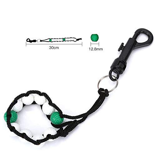 Seacloud 4Pcs Golf Beads Score Counter Stroke Count with Clip Keeper Putting Score Counters Hook to Belt Bag