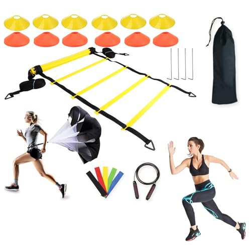 Speed Training Practice Poles - Adjustable Soccer Practice Poles, Professional Speed Trainings Gear | Foldable Sports Agility Set, Multi Sport Training Poles for Athletes, Kids, Adults - color: Package 5