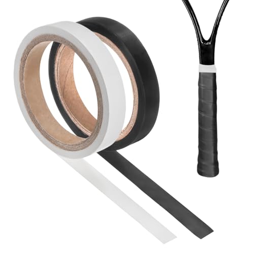 M METERXITY Grip Finishing Tape PVC Racket Wrap Grip Racquet Finishing Tapes for Pickleball/Racquetball - color: Black, White
