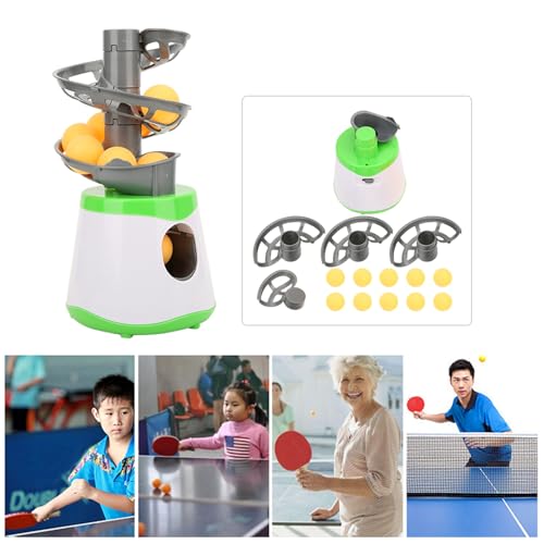 Portable Table Tennis Robot Automatic Training Machine with 10 Balls Lightweight Design for Beginners Practice Skill Development
