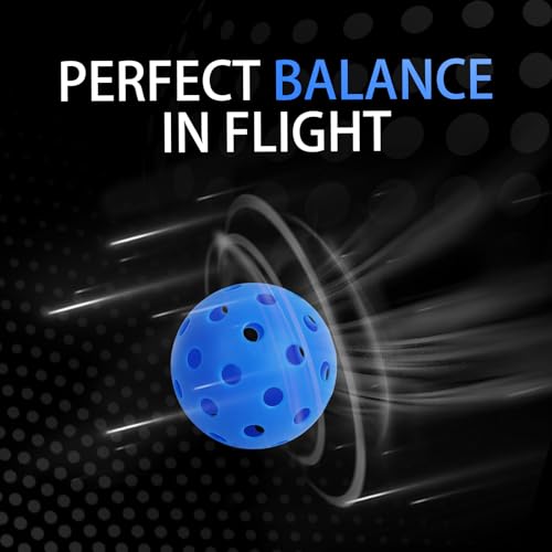 Outdoor Pickleball Balls - 40 Holes, USAPA Standard, 4/6/12 Pack - High Bounce, Durable, True Flight - Dark-Blue