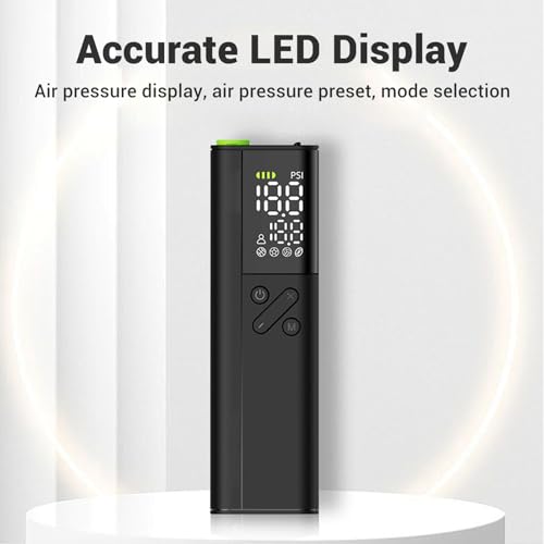Electric Ball Pump, LED Display Soccer Ball Air Pump with Accurate Pressure Gauge, 5 Inflation Modes, Multifunctional 3 to 18psi, Compact and Portable Design, Ultra Quiet