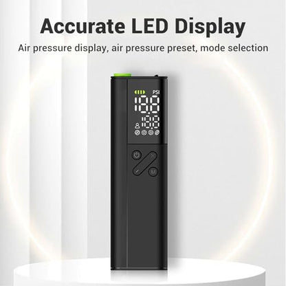 Electric Ball Pump, LED Display Soccer Ball Air Pump with Accurate Pressure Gauge, 5 Inflation Modes, Multifunctional 3 to 18psi, Compact and Portable Design, Ultra Quiet