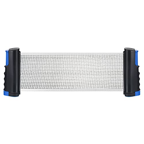 PATIKIL Retractable Ping Pong Net for Any Table, Portable Table Tennis Net and Post Equipment Up to 2 inch for Family