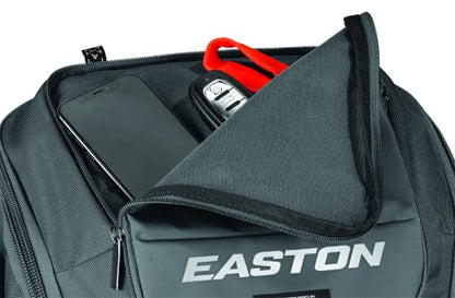 Easton | Ghost NX Backpack Equipment Bag | Adult | Fastpitch Softball | Team Logo Panel | Multiple Colors - color: Charcoal