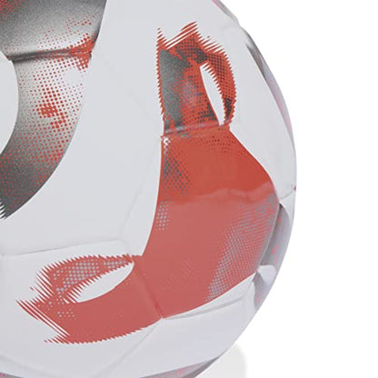 adidas Tiro Soccer Ball - color: White/Solar Red/Iron Metallic/League Sala, size: FUTS