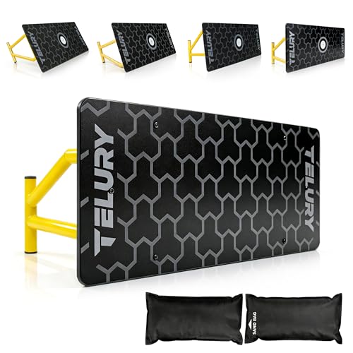 4-Angle Soccer Rebounder Board, Portable Soccer Rebound Wall for Passing, First Touch & Shooting Training, Heavy Duty HDPE Kick Back Trainer