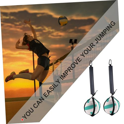Happyyami Adjustable Volleyball Spike Trainer with Ball Holder for Home and Gym Training Equipment Volleyball Training Aid for Hitting Jumping and Agility Practice Connects to Basketball