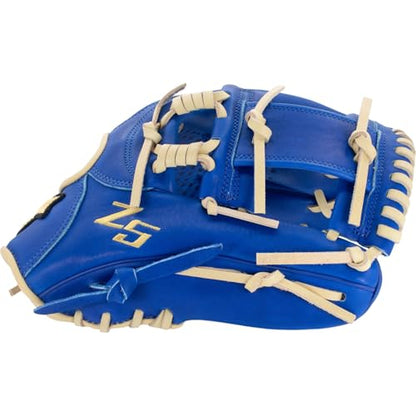 SSK Z5 Craftsman Youth Baseball Glove – 10.5” – 11” – 11.25” – 11.5” Right & Left Hand Throw - color: Royal/Camel - I Web, size: 11.5" - Right Hand Throw