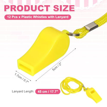 Whistles with Lanyard, Training Sports -Fitting for (Coaches/Referee/Outsides/Team Events) - color: Yellow