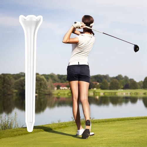Notoke 24-Pack Plastic Golf Tees - 3-1/4 Inch Golf Tees - 4-Pronge Designed to Less Friction, Side Spin and Longer Drives - Durability & Stability, Reuseable