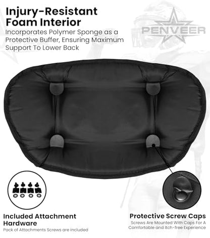 Football Backplate for Shoulder Pads with High Impact Padding, Adult & Youth Lower Backplate Football - color: Black, size: Youth