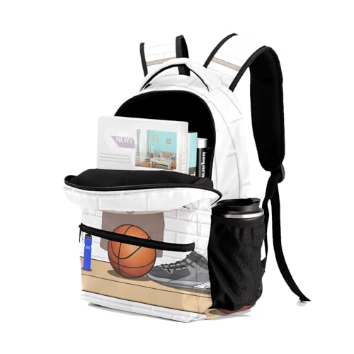 Sport Basketball Fan Player Crepe Personalized School Backpack for Teen Kid-Boy/Girl Primary Daypack Travel Bookbag - color: Option 26