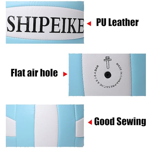 ABAJI Volleyball Official Ball Thicker PU Waterproof Anti-Explosion 15+ Years Kids Girls Boys Indoor Training Game Outdoor Sand Beach Pool Play Pump Needle