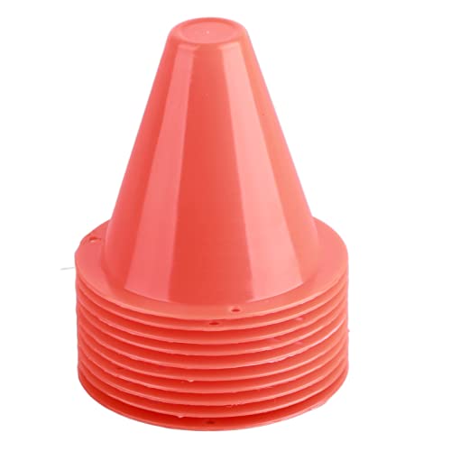 10-Pack Football Training Cones, Bracket Accessories, Obstacle Marking Set - color: Orange