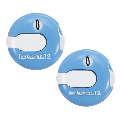 PATIKIL Golf Score Counter, Mini Golf Shot Stroke Attachment Counter Clicker Clip for Golfers Glove Bag - color: Blue White