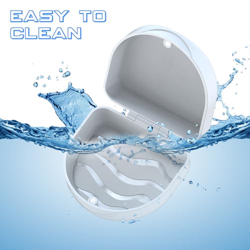 Orthodontic Mouthguard Case Dental Retainer Case-White - color: White