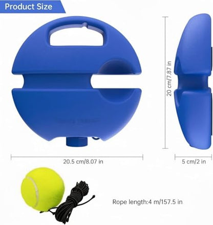Tennis Trainer Rebound Ball Set with Weighted Base, Tangle-Free Design, Anti-Slip, Portable, for Solo Practice on Any Surface - color: Only 6 Balls