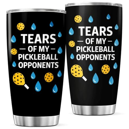 CUBICER Tears Of My Pickleball Opponents Design 20 Oz Stainless Steel Tumbler For Players And Sports Lovers Mug Bottle Insulated Hot Cool Heat Drink Coffee Iced Travel - color: Pickleball Humor 4N