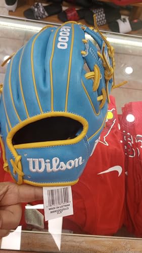 Wilson A2000 1786 Baseball Glove, Right Hand Throw, Infield Series - Exclusive Edition - color: C. Blue/Yellow