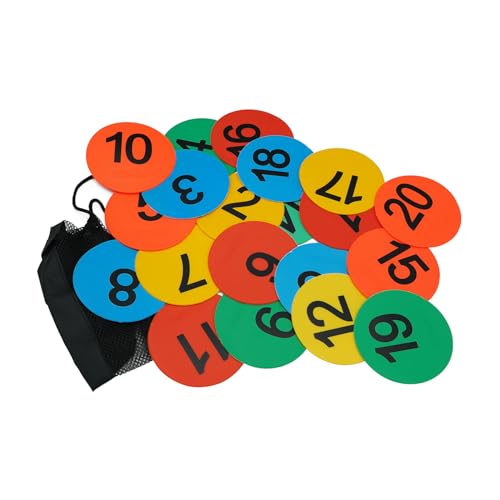 4inch Mini Floor Spot Markers for Classroom Preschool and Kindergarten (Set of 20pcs) (Multicolor Number 1-20) - color: Multicolor number 1-20