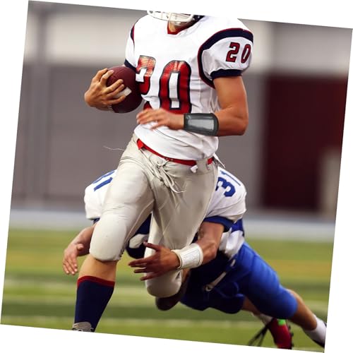 Football Tactical Wristband Quarterback Play Wrist Sweatband Soft Fabric Arm Band for Training and Game Use, Medium Black, Sports Accessory for Boys and Men