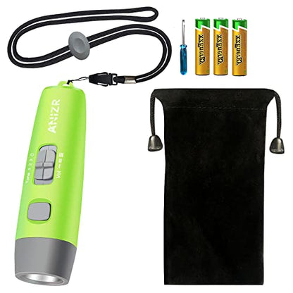 ANIZR Electronic Whistles with Lanyard,Adjustable 3 Tone & 3 High Volume Hand Emergency Whistle Basketball Referee Whistle for Coach,Teacher,Police,Outdoor Camping Boating Hiking(with Battery) - color: Green with battery
