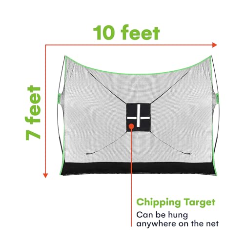 for Backyard Driving, Golf Practice Net, Dual-Turf Golf Mat, Chipping Target & Carry Bag
