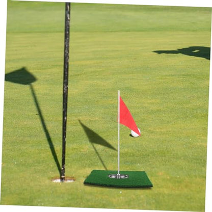 LIOOBO Thickened Putting Cup Hole Golf Training Aid Cups Flags Portable Golf Ball Training Aid for Indoor Practice