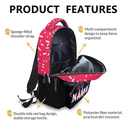 Personalized Baseball Drip Backpack for Boys Kids School Team, Cool Baseball Bookbag for Elementary Kindergarten Travel Camping