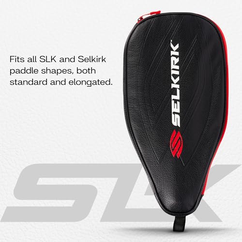 Selkirk Sport Pickleball Paddle Cover | Pickleball Paddle Case | Fits All Paddle Shapes and Sizes | SLK - color: Selkirk Black and Red