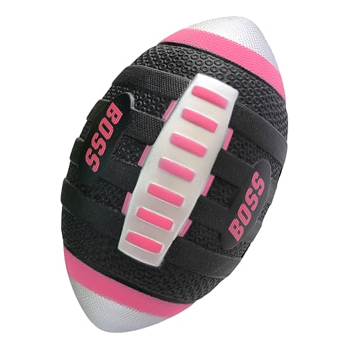 BOSS Foam Football - Toddler Junior Football for Kids - Each Quality Kids Football is 9” – Soft, Small Football Youth - color: Pink