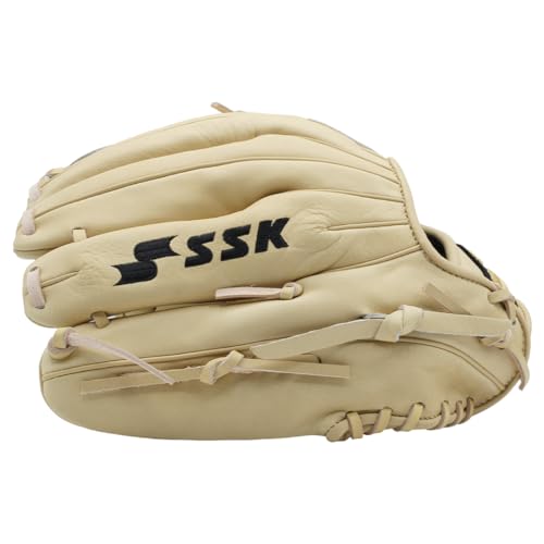 SSK Z5 Craftsman Youth Baseball Glove – 10.5” – 11” – 11.25” – 11.5” Right & Left Hand Throw - color: Camel - One-Piece Web, size: 11.5" - Right Hand Throw