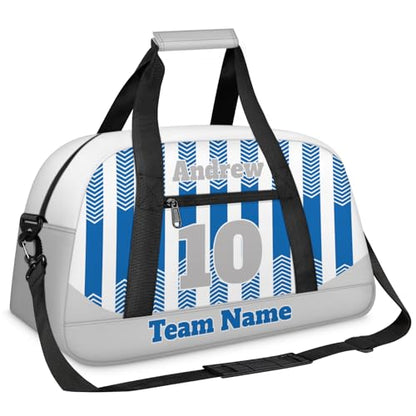 Basketball Soccer Gifts for Boys Girls - Custom Sports Duffle Bag, Personalized Name & Team Bag, Water-Resistant Gym Bag for Basketball, Soccer, Volleyball | Y-Cyan Grey - color: Y-Cyan Grey