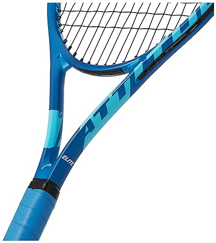 Head Metallix Attitude Elite Blue Tennis Racket - Pre-Strung Adult Tennis Racquet Lightweight - Midplus Headsize for Blend of Power and Control - size: 4-3/8