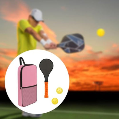 Pickleball Training Paddle with 2 Pickleballs Lightweight Premium Pickleball Racket Pickleball Trainer Practice Paddle, Style C
