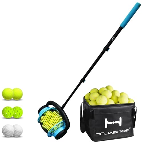Tennis Ball Pickleball Collector Roller, Quick Rolling Picker for Tennis Balls