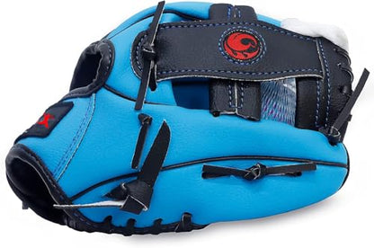 PHINIX Baseball Glove Tee Ball Mitts with Soft Ball for Kids Play & Training 8.5"-10" - color: Blue, size: 10"Right Hand Throw