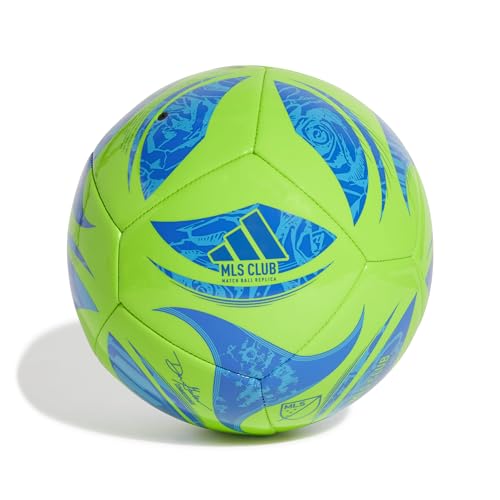 adidas Unisex MLS Soccer Ball - color: Green/Glory Blue/Solar Blue, size: 5