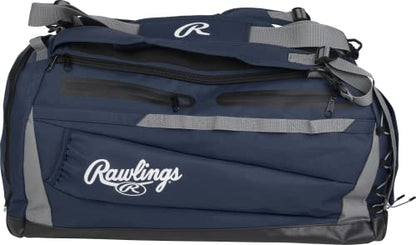 Rawlings | MACH Hybrid Backpack/Duffle Equipment Bag | Baseball & Softball | Multiple Colors - color: Navy