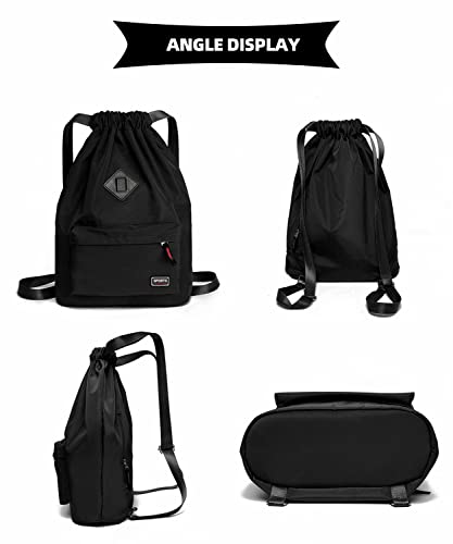 Peicees Waterproof Drawstring Sport Bag Lightweight Sackpack Backpack for Men and Women | Waterproof