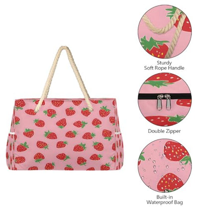 Beach Bag Waterproof Sand-proof Canvas Tote Lightweight Shoulder Bag Suitable for Family outdoor travel - color: B1