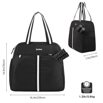 G4Free Pickleball Bag, Pickleball Bag Tote for Women and Men - color: Black