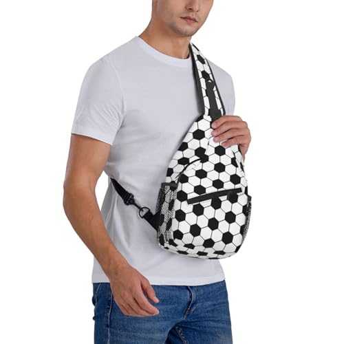 Soccer Sling Backpack Sling Bag Football Crossbody Shoulder Bag Soccer Purse Chest Bag For Men Women - color: Soccer